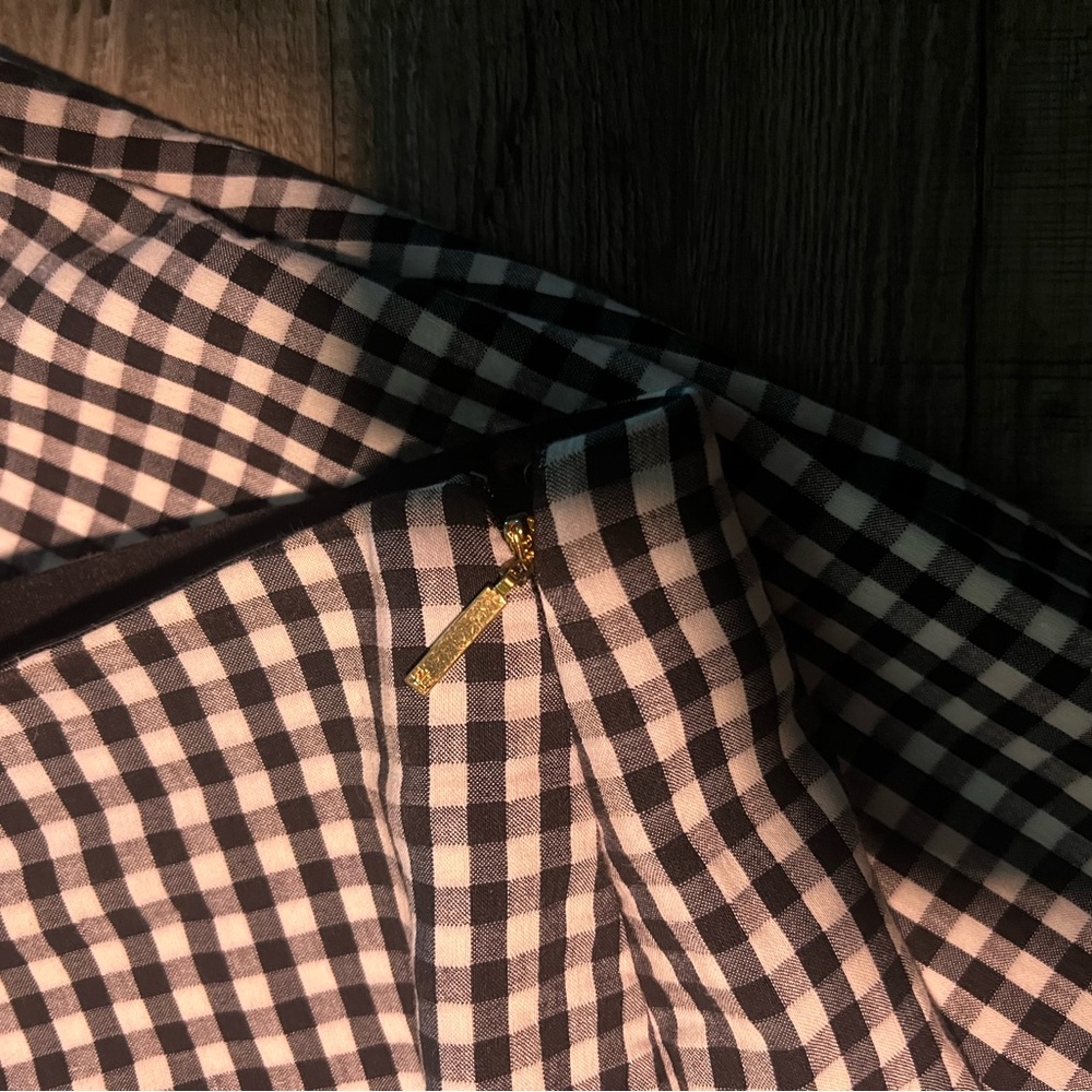 Ralph Lauren Black and White Gingham Pencil Skirt - Picture 3 of 6
